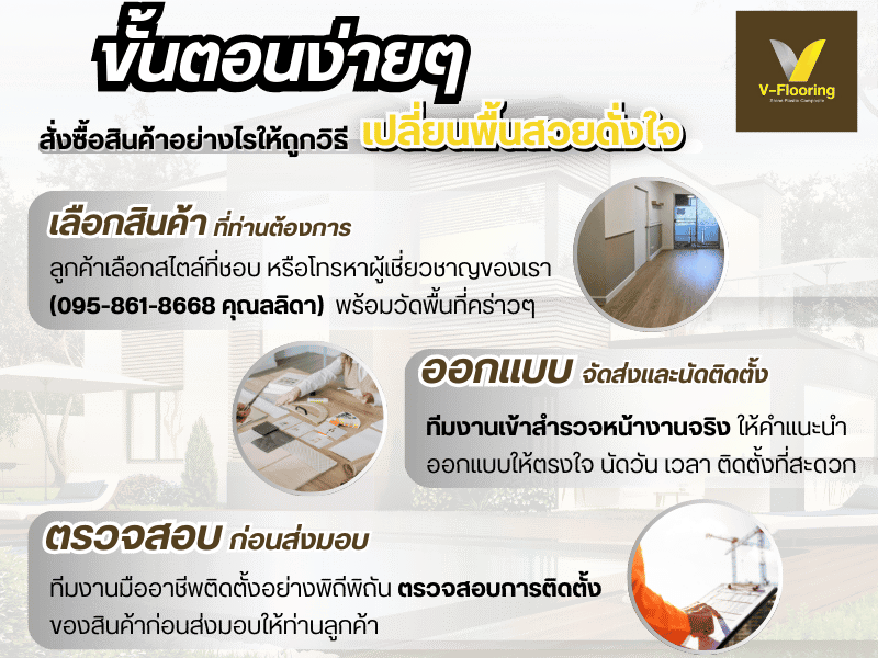 ขั้นตอนง่ายๆ สั่งซื้อสินค้าอย่างไรให้ถูกวิธีเปลี่ยนพื้นสวยดั่งใจ